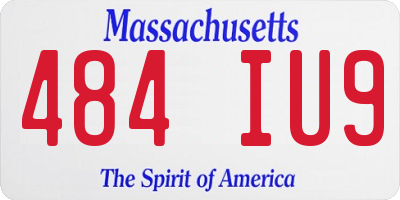 MA license plate 484IU9