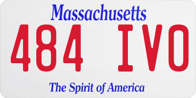 MA license plate 484IV0