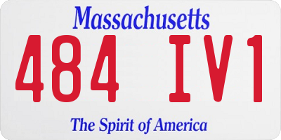 MA license plate 484IV1