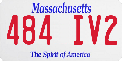 MA license plate 484IV2
