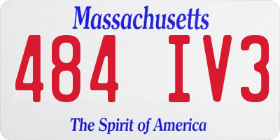 MA license plate 484IV3