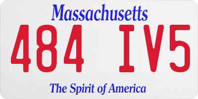 MA license plate 484IV5