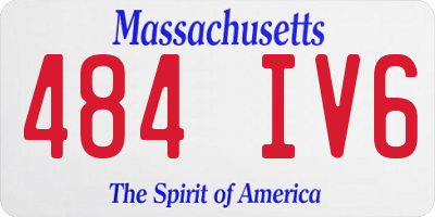 MA license plate 484IV6
