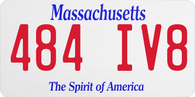 MA license plate 484IV8