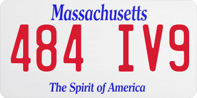MA license plate 484IV9