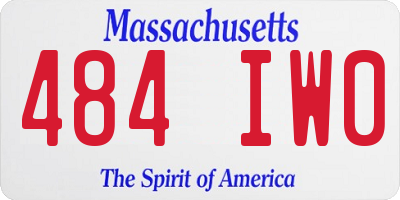 MA license plate 484IW0