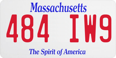 MA license plate 484IW9