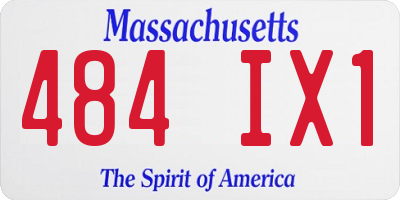 MA license plate 484IX1