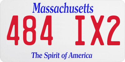 MA license plate 484IX2