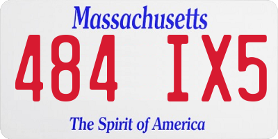 MA license plate 484IX5