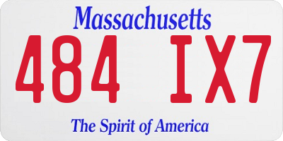 MA license plate 484IX7