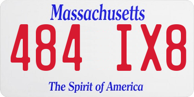 MA license plate 484IX8