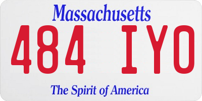 MA license plate 484IY0