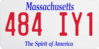 MA license plate 484IY1