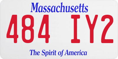 MA license plate 484IY2