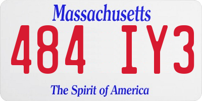 MA license plate 484IY3