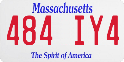 MA license plate 484IY4