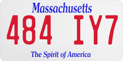 MA license plate 484IY7