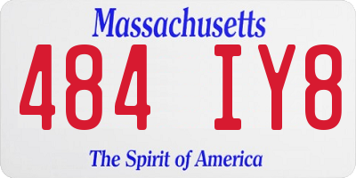 MA license plate 484IY8