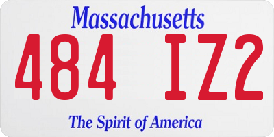 MA license plate 484IZ2