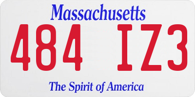 MA license plate 484IZ3