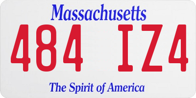 MA license plate 484IZ4