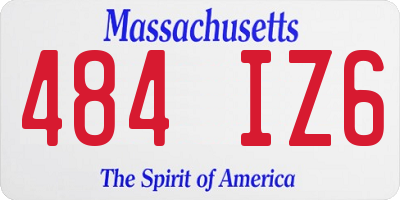 MA license plate 484IZ6