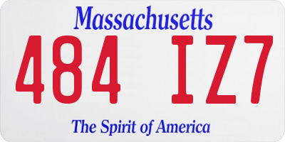 MA license plate 484IZ7
