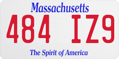 MA license plate 484IZ9