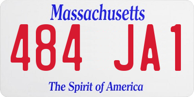MA license plate 484JA1