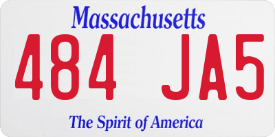 MA license plate 484JA5
