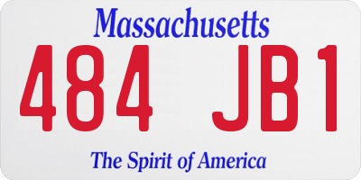 MA license plate 484JB1