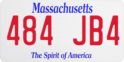 MA license plate 484JB4