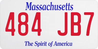 MA license plate 484JB7