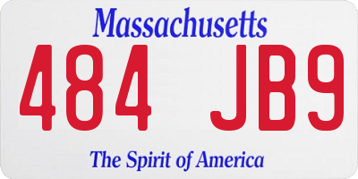 MA license plate 484JB9