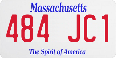 MA license plate 484JC1
