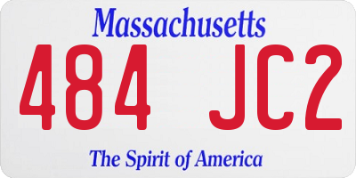 MA license plate 484JC2