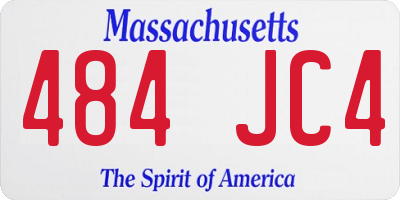 MA license plate 484JC4