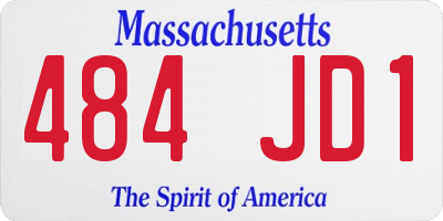 MA license plate 484JD1