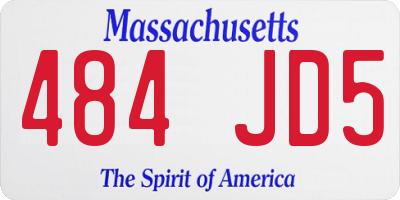 MA license plate 484JD5