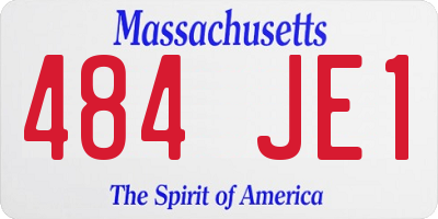 MA license plate 484JE1