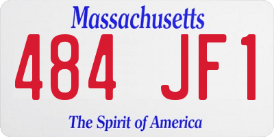 MA license plate 484JF1