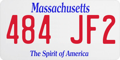 MA license plate 484JF2