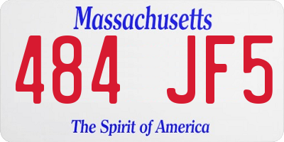 MA license plate 484JF5