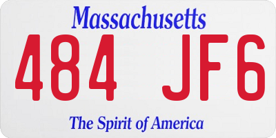 MA license plate 484JF6