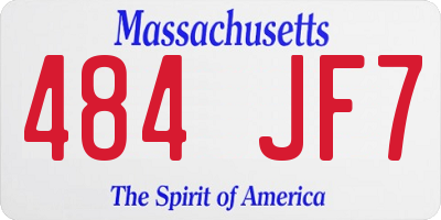 MA license plate 484JF7