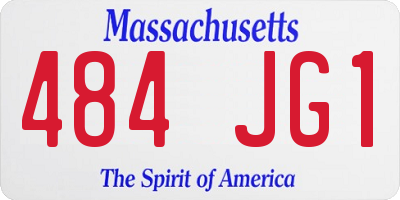 MA license plate 484JG1