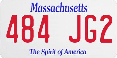 MA license plate 484JG2