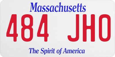 MA license plate 484JH0