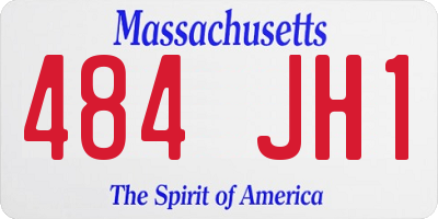 MA license plate 484JH1